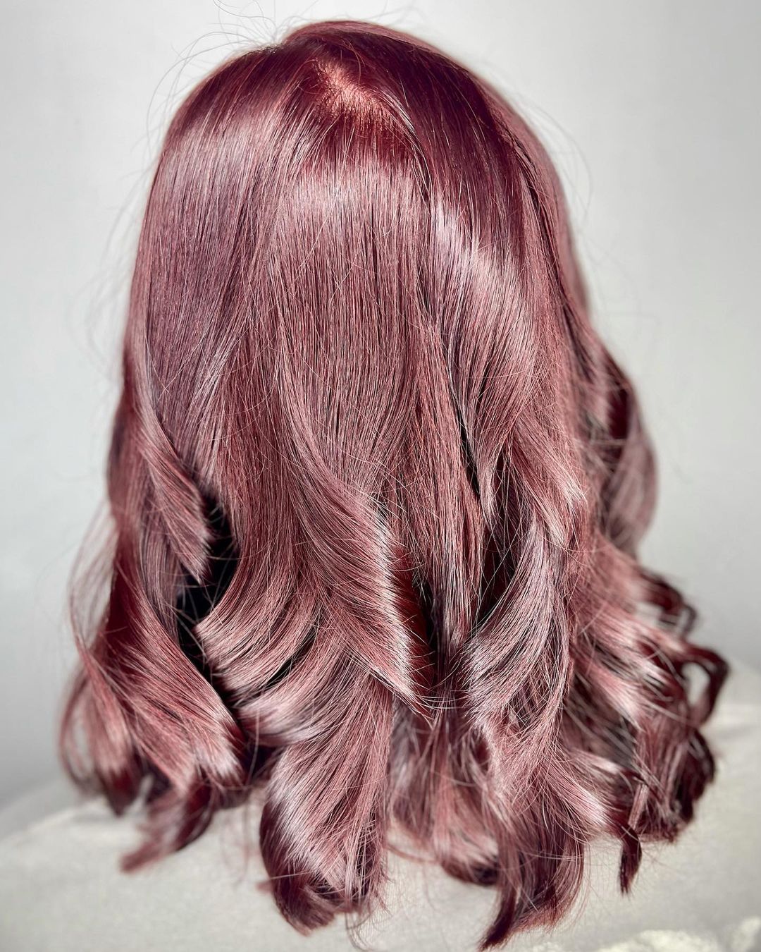 Glazed Light Burgundy Curls