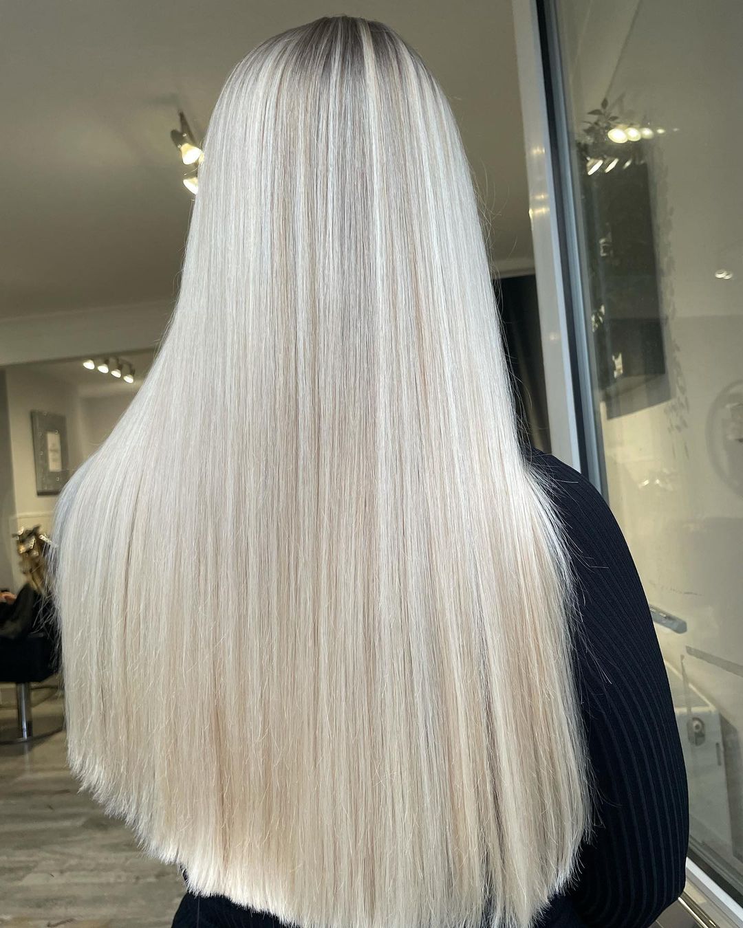 White Hair with Subtle Bronde Lowlights