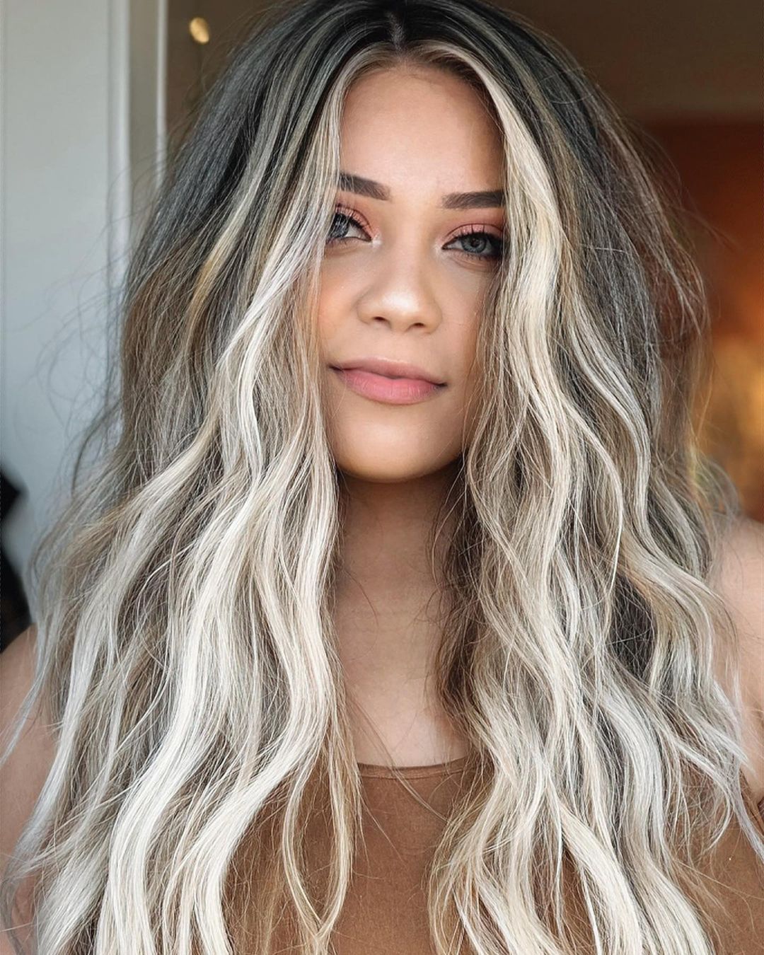 White Blonde on Ash on Brown