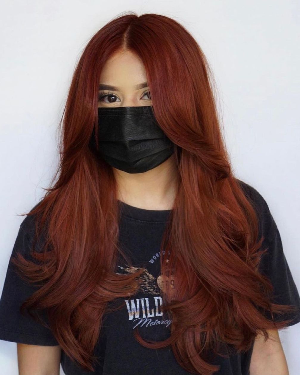 Long Rich Solid Auburn Hair