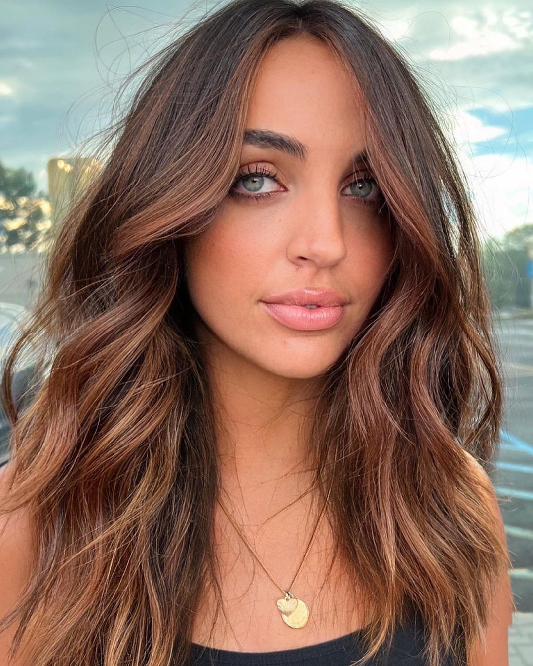 Cinnamon Brown Fall Hair Color Idea