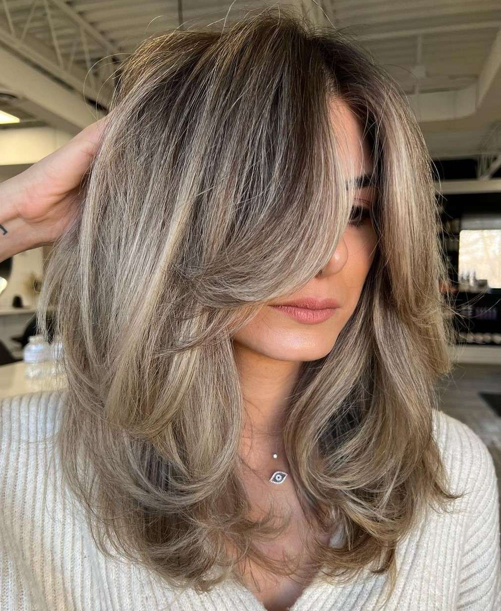 Matte Ash Blonde with Natural Lowlights