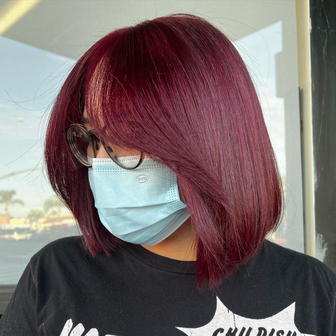 Smooth Solid Burgundy Lob