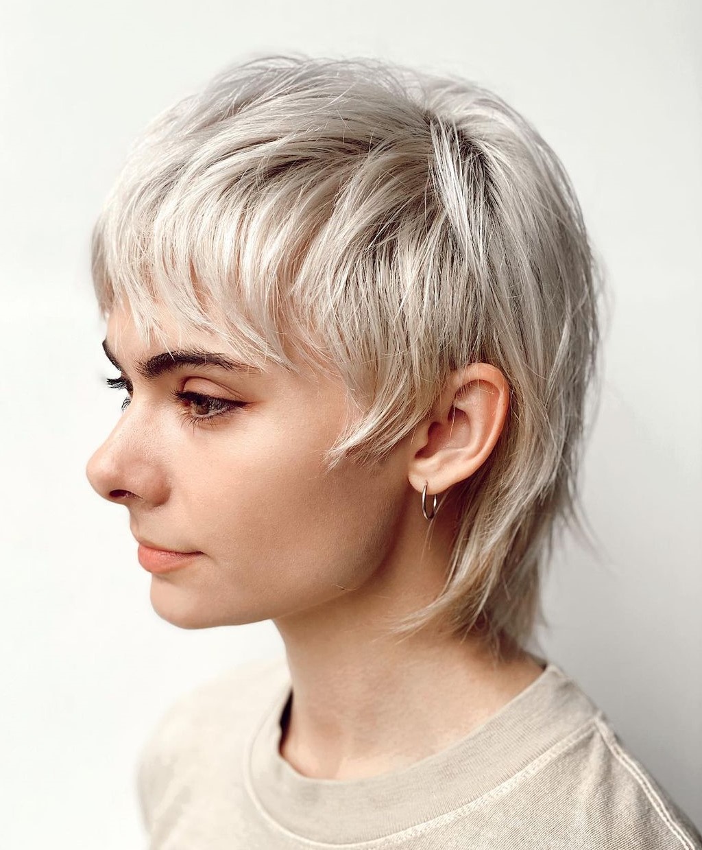 Metallic Ash Blonde Mullet